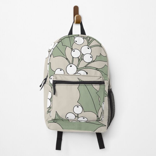Item preview, Minimalist Botanical Holly on Striped Pattern designed and sold by storieslanguage.