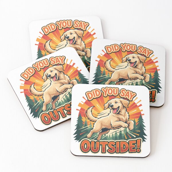 Item preview, Excited Golden Retriever Ready for Outdoor Fun designed and sold by chattsuede.