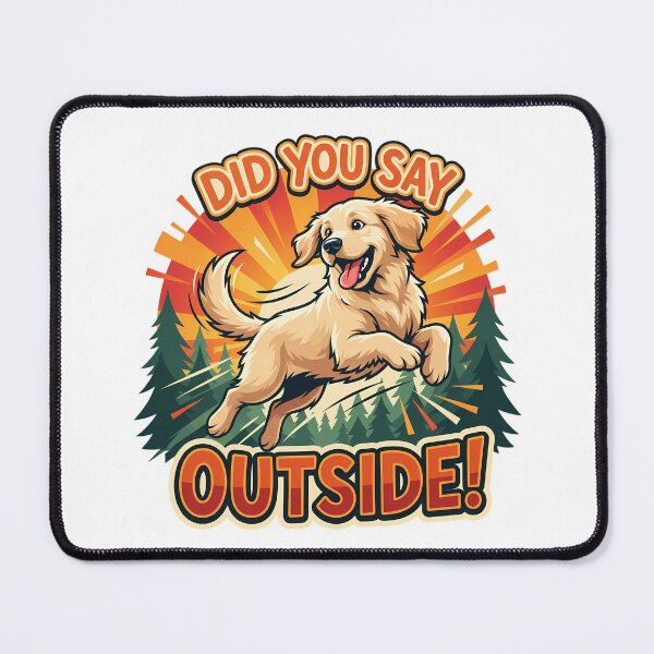 Item preview, Excited Golden Retriever Ready for Outdoor Fun designed and sold by chattsuede.