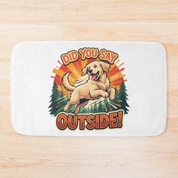 Item preview, Excited Golden Retriever Ready for Outdoor Fun designed and sold by chattsuede.