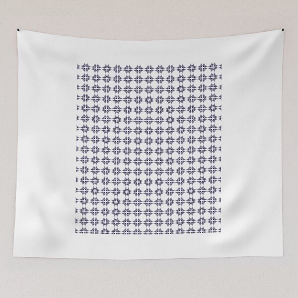 Item preview, Padrão abstrato geométrico em tons de azul sobre o branco designed and sold by pichulaarts.