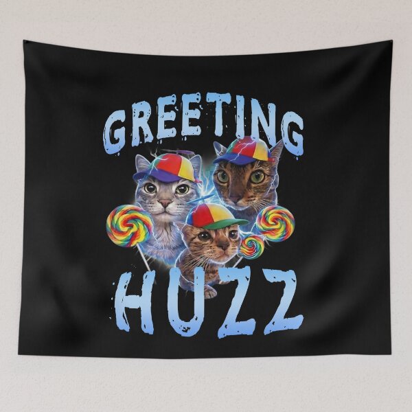 Item preview, Cat Meme Greetings Huzz Funny designed and sold by MaskedTarget.