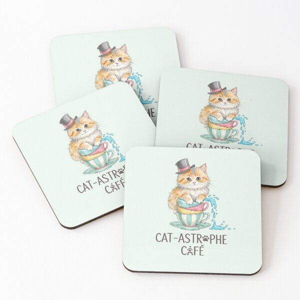 Item preview, Cat Astrophe Café Teacup Kitten designed and sold by StickyDelights.