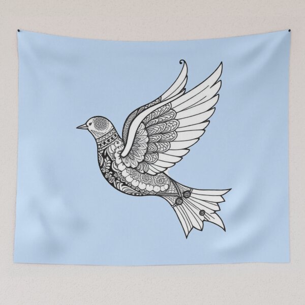 Item preview, Zentangle dove designed and sold by Corner-Distro.