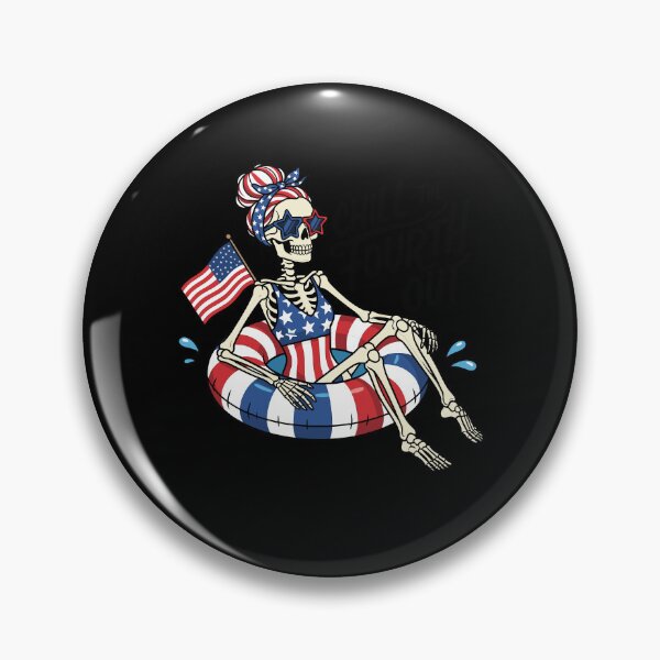 Item preview, Women 4th of July Skeleton Pool Float designed and sold by KroghDs.