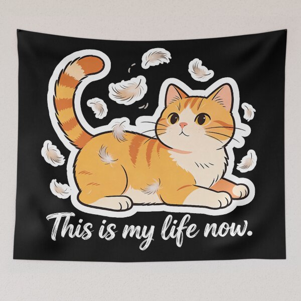 Item preview, This Is My Life Now Dramatic Cat Meme designed and sold by DetalleXL.