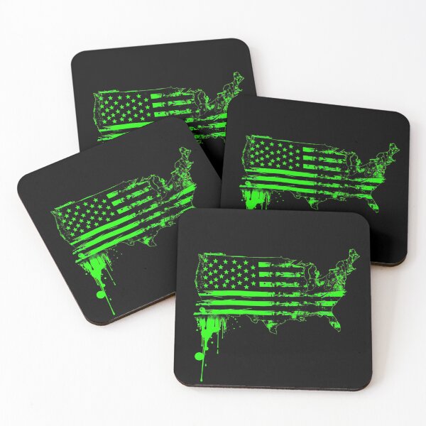 Item preview, Neon Green United States Flag Graphic designed and sold by Express210.