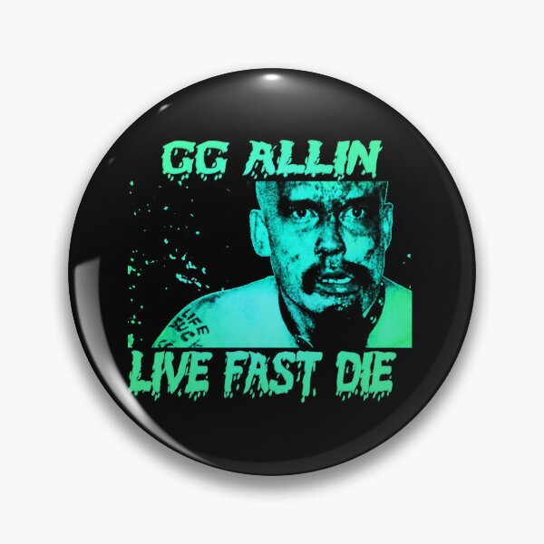 Item preview, GG ALLIN - LIVE FAST DIE Green designed and sold by skeletons-lair.