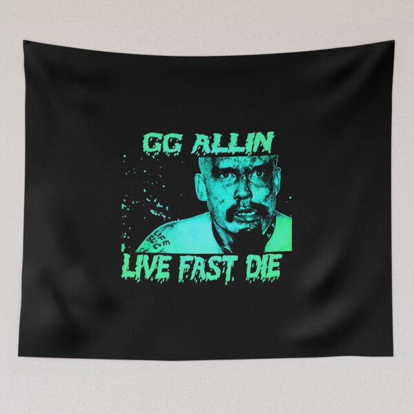 Item preview, GG ALLIN - LIVE FAST DIE Green designed and sold by skeletons-lair.