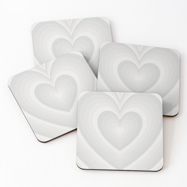 Item preview, Light Platinum Minimalist Hearts in Hearts Aesthetic Pattern designed and sold by Aesthetic Crew.