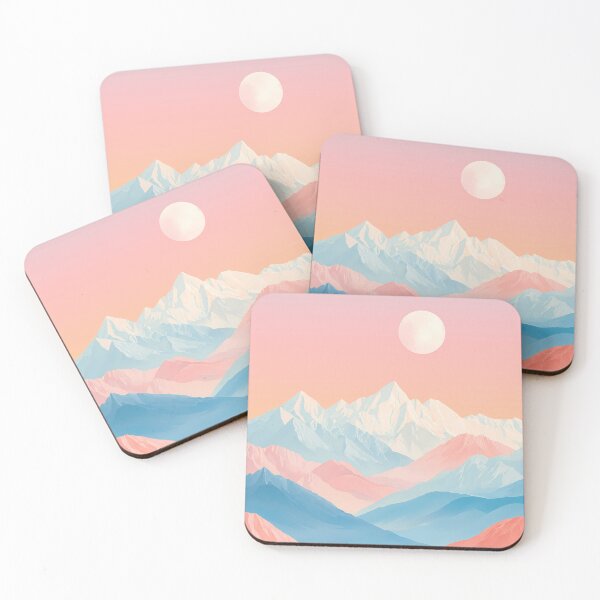Item preview, Minimalist Mountain Landscape Illustration designed and sold by BobaBunny76.