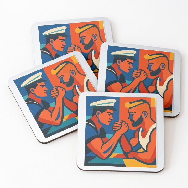 Item preview, Muscle & Mischief Modernist Sailors Tom of Finland Tribute Gay Pride Graphic Design designed and sold by ItsAKinkThing.