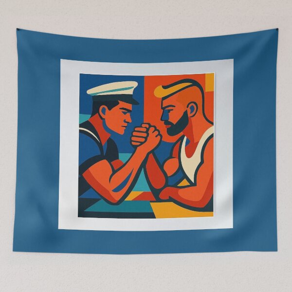 Item preview, Muscle & Mischief Modernist Sailors Tom of Finland Tribute Gay Pride Graphic Design designed and sold by ItsAKinkThing.