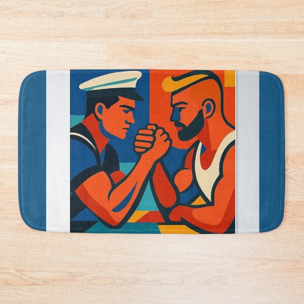 Item preview, Muscle & Mischief Modernist Sailors Tom of Finland Tribute Gay Pride Graphic Design designed and sold by ItsAKinkThing.