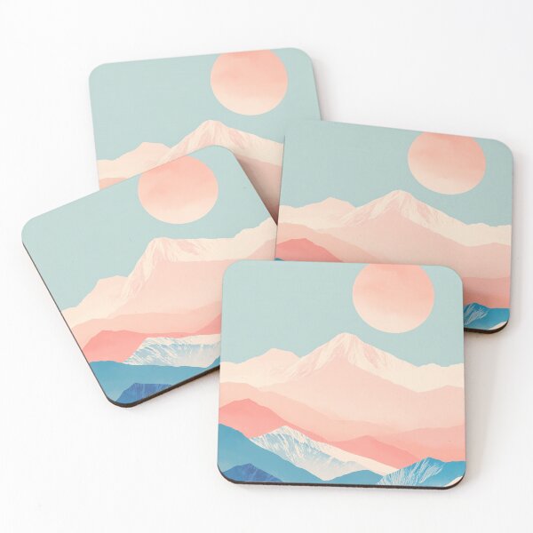 Item preview, Minimalist Mountain Landscape Illustration designed and sold by BobaBunny76.