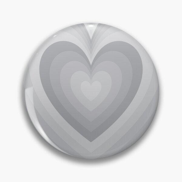 Item preview, Metallic Silver Concentric Heart Tunnel Retro Y2K Pattern designed and sold by Aesthetic Crew.