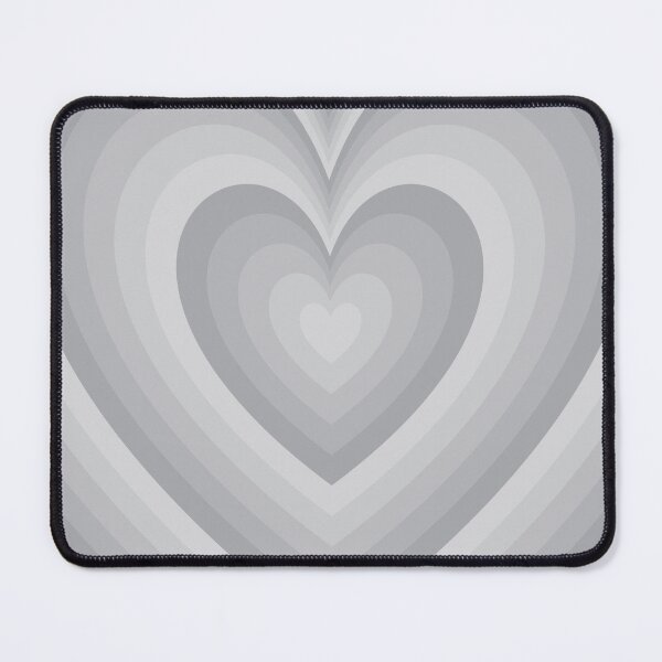 Item preview, Metallic Silver Concentric Heart Tunnel Retro Y2K Pattern designed and sold by Aesthetic Crew.