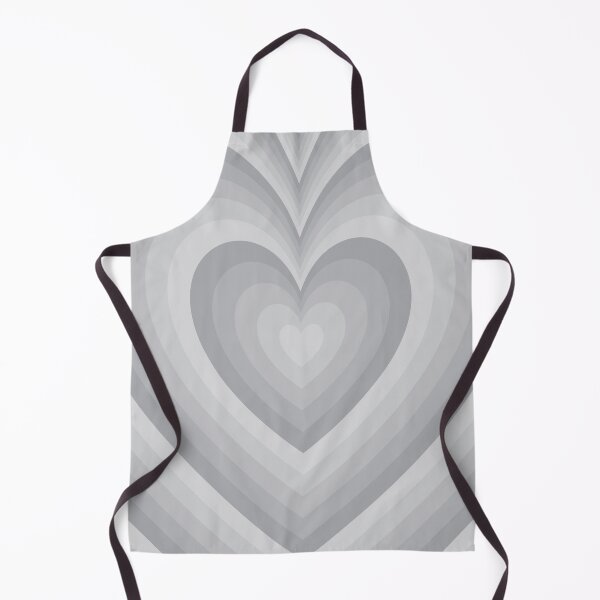Item preview, Metallic Silver Concentric Heart Tunnel Retro Y2K Pattern designed and sold by Aesthetic Crew.