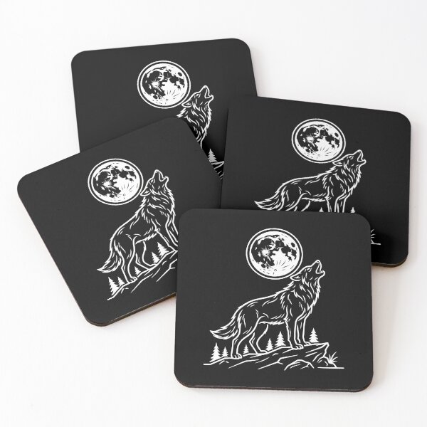 Item preview, Majestic Wolf Howling at Glowing Full Moon designed and sold by Chaotic Cuties.