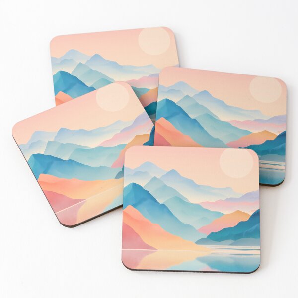 Item preview, Minimalist Mountain Landscape Illustration designed and sold by BobaBunny76.