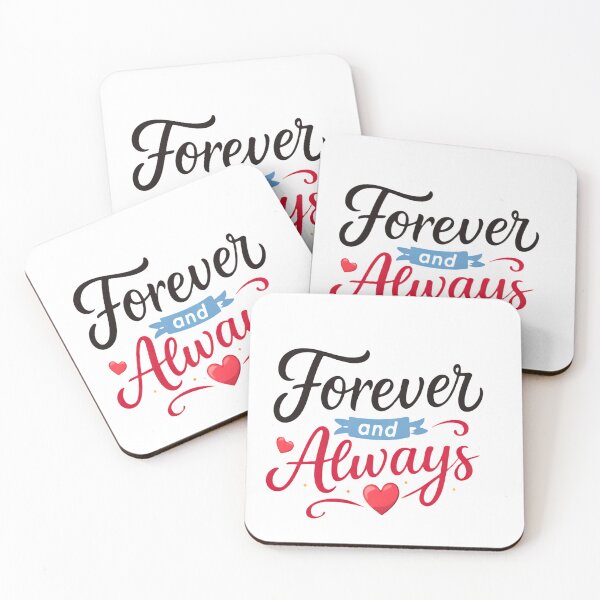 Item preview, Forever and Always Minimal Romantic Sticker | Simple Love Quote Design designed and sold by Lovestickerco.