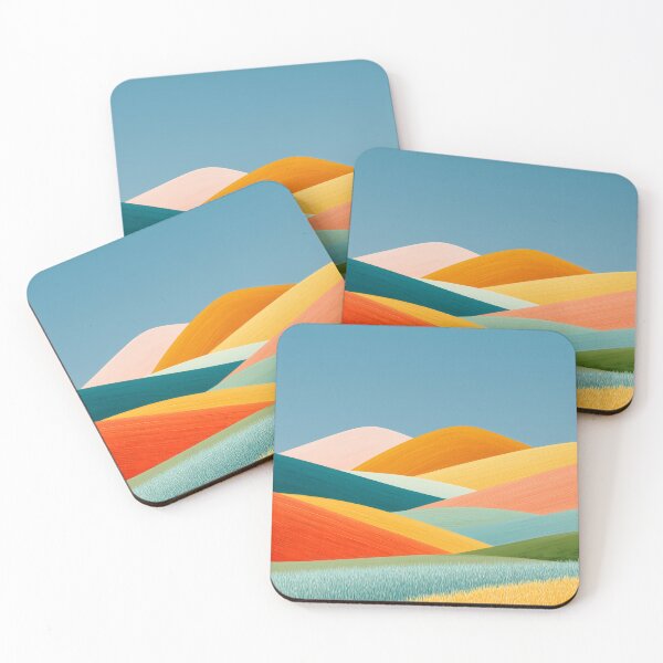 Item preview, Minimalist Field Landscape Illustration designed and sold by BobaBunny76.