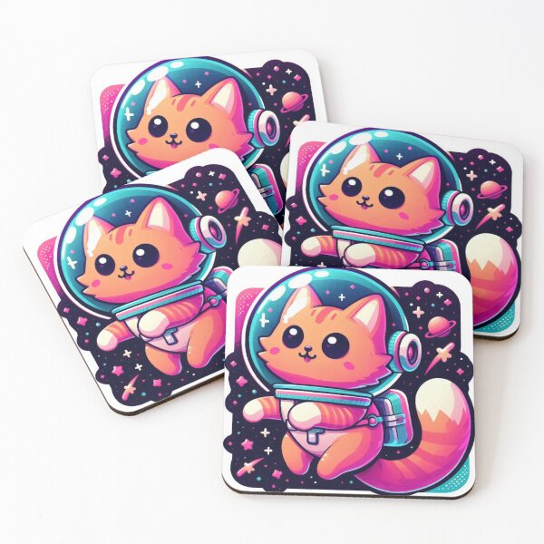 Item preview, Retro 90s Space Cat Aesthetic Sticker designed and sold by Sticker Art Shop.