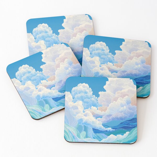 Item preview, Minimalist Cloud Landscape Illustration designed and sold by BobaBunny76.