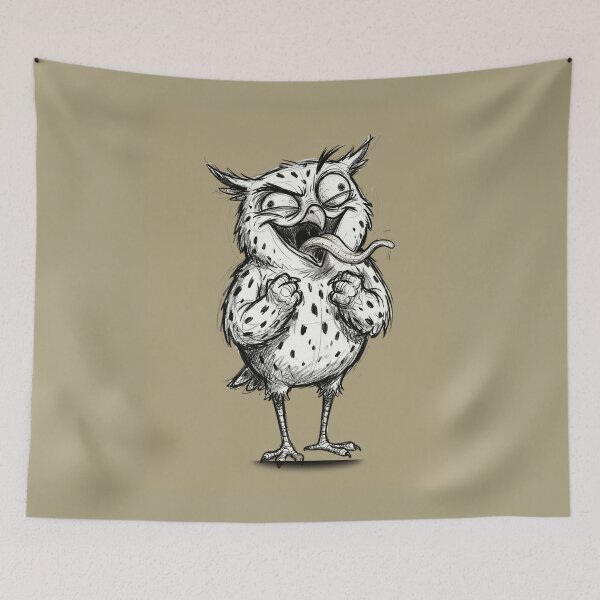 Item preview, Crazy Sketchy Owl Illustration designed and sold by M.Store.