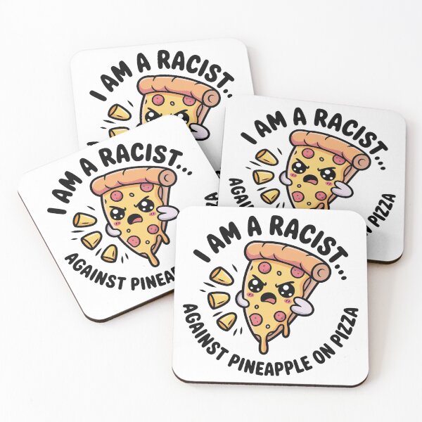 Item preview, I Am A Racist, Kawaii Angry Pizza Slice designed and sold by graphic-genie.