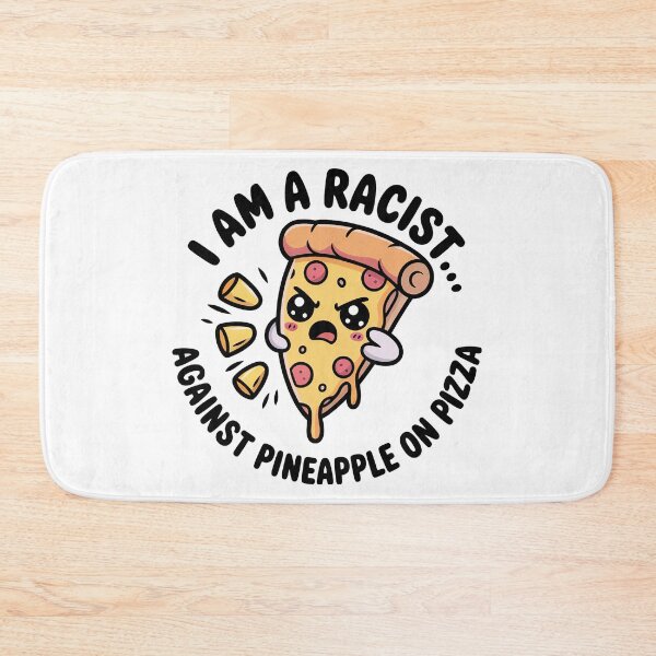 Item preview, I Am A Racist, Kawaii Angry Pizza Slice designed and sold by graphic-genie.