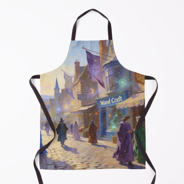 Artikelvorschau, Enchanted Wizard Alley Market, Magical Shops Impressionist Fantasy Wall Art entworfen und verkauft von BlareBlare.