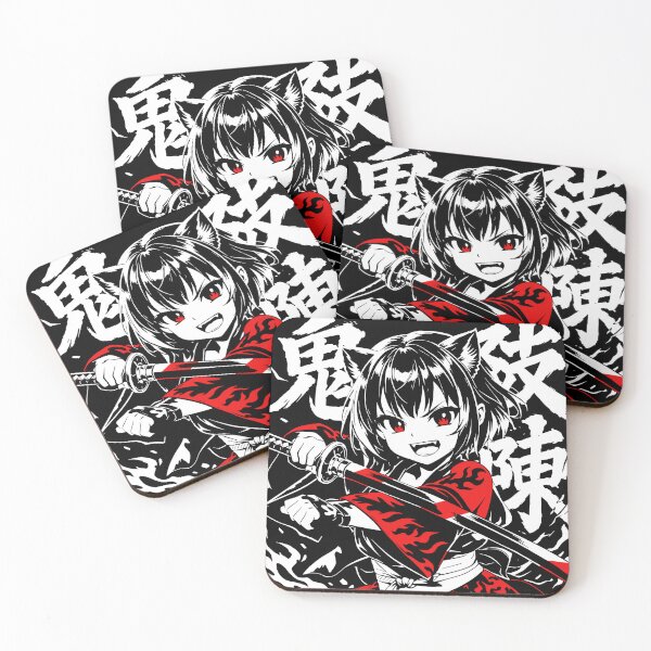 Item preview, Crimson Neko Samurai designed and sold by YumeKurenai.