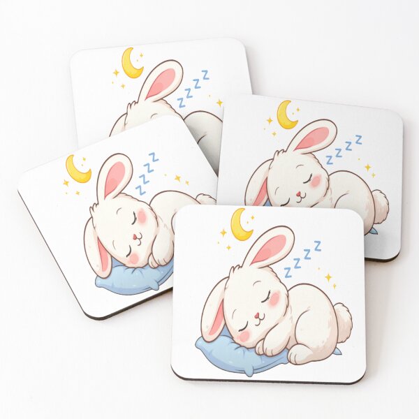 Item preview, Cute Sleeping Bunny Sticker | Adorable Kawaii Rabbit Design designed and sold by Lovestickerco.