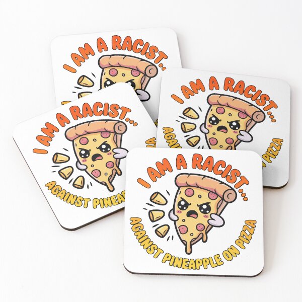 Item preview, I Am A Racist, Kawaii Angry Pizza Slice designed and sold by graphic-genie.
