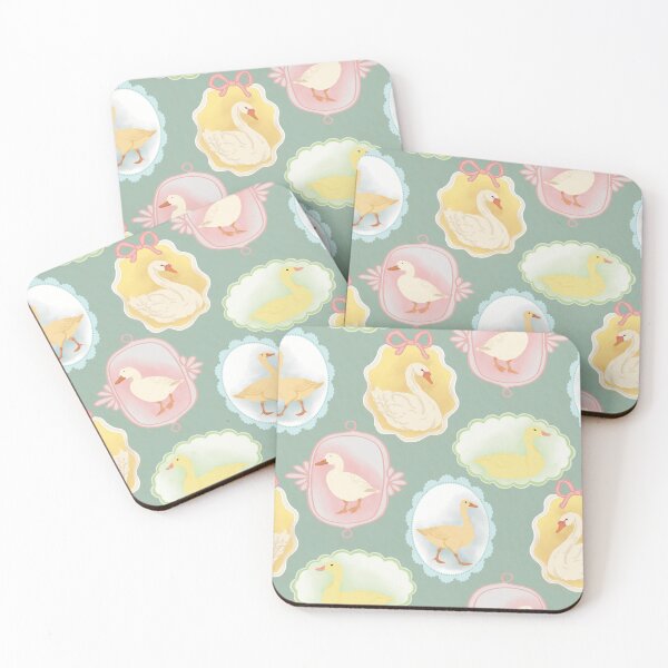 Item preview, Vintage Waterfowl Portraits Coquette Seamless Pattern designed and sold by Seamlessly Buffalo.