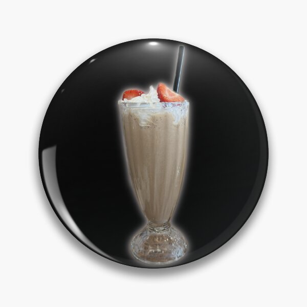 Item preview, Classic Diner Milkshake with Strawberries – Retro Dessert Drink Photography designed and sold by aadventures.