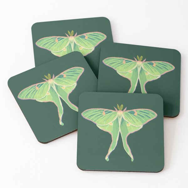 Item preview, Green and pink lunar moth designed and sold by Seafoam Spell Society.