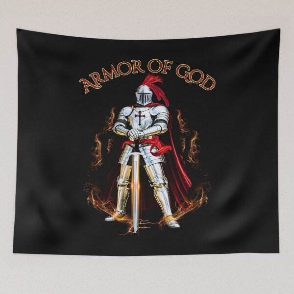Aperçu de l'œuvre Armure de Dieu entourée de feu créée et vendue par Tripp Art Studio.