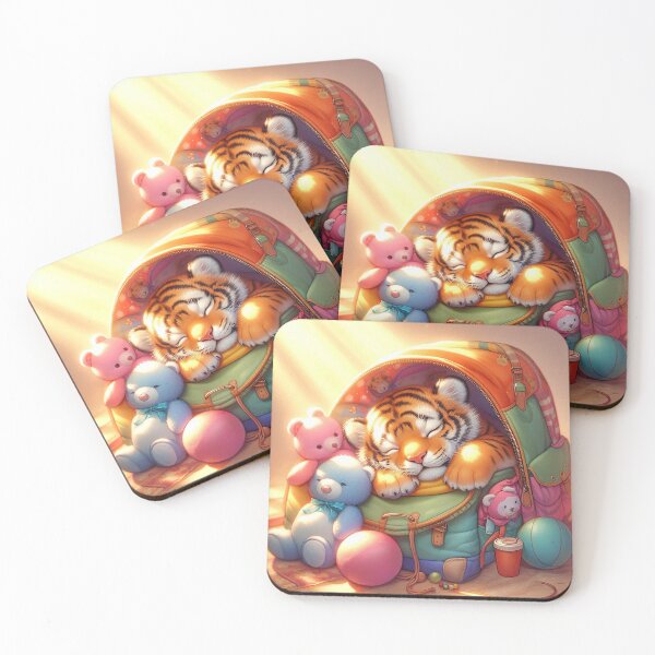 Item preview, Sleeping Tiger Cub in a Kid's School Backpack designed and sold by nikkolaus.