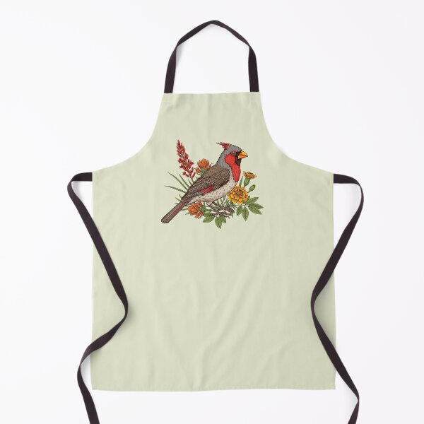 Item preview, Pyrrhuloxia Desert Cardinal Among Desert Wildflowers designed and sold by BirdsnStuff.