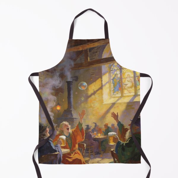 Item preview, Mystical Tavern Gathering with Singing Magicians, Dreamy Impressionism Art Print designed and sold by BlareBlare.
