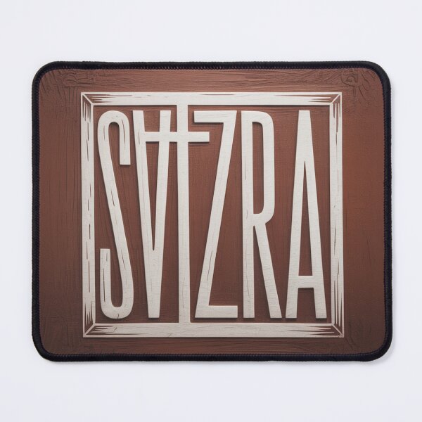 Item preview, SVIZRA Linocut Print with Brown Square and Cross designed and sold by Bloomkept.