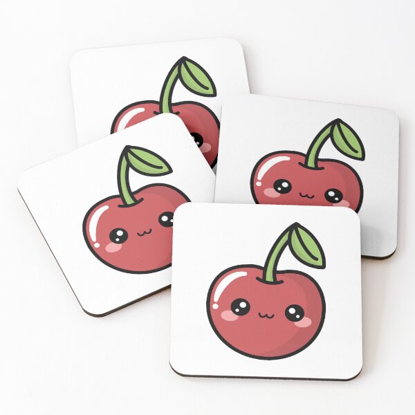 Item preview, Cute Cherry Sticker with Face | Kawaii Fruit Pastel Aesthetic designed and sold by Nuha28.