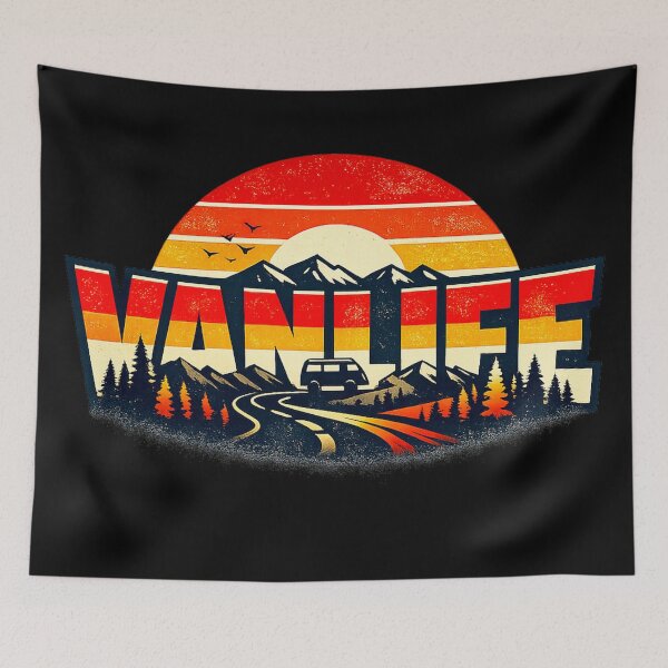 Item preview, VANLIFE Sunset design, Camper Van Nomad Community Road Tribe Wanderlust Gift, Van Dweller Camping Adventure  designed and sold by PaparazziAnunnaki.