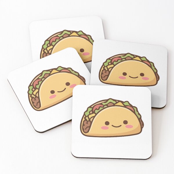 Item preview, Cute Taco Sticker with Face | Kawaii Food Mexican Aesthetic designed and sold by Nuha28.