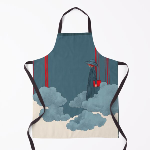 Artikelvorschau, Girl Above the Clouds – Art Deco Storm Clouds in Teal and Red entworfen und verkauft von BestVarieties.