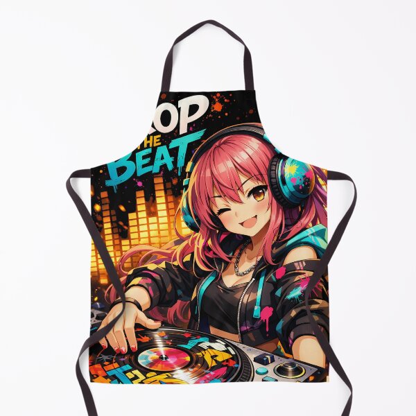 Item preview, Drop The Beat Anime DJ Girl Cyberpunk EDM Streetwear designed and sold by etuvibes.