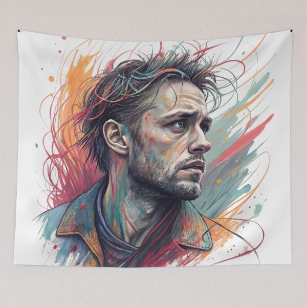 Item preview, Abstract Color Splash Portrait designed and sold by Angellacelin.