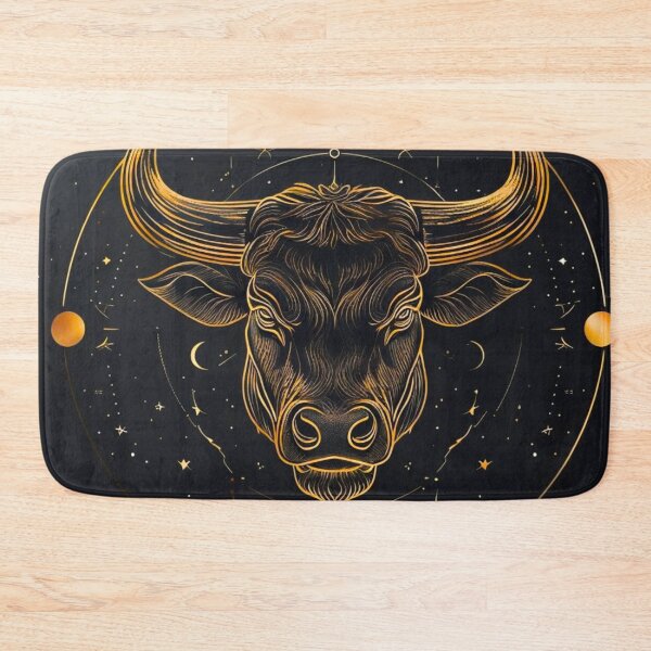 Item preview, Taurus Zodiac Wall Art  Gold Bull Line Art  Elegant Celestial Astrology Print designed and sold by digitalvibe4u.